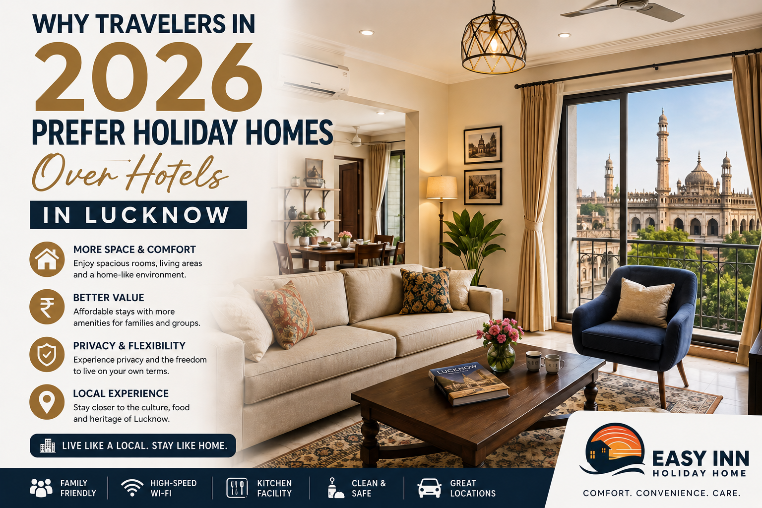 Why Travelers in 2026 Prefer Holiday Homes Over Hotels in Lucknow