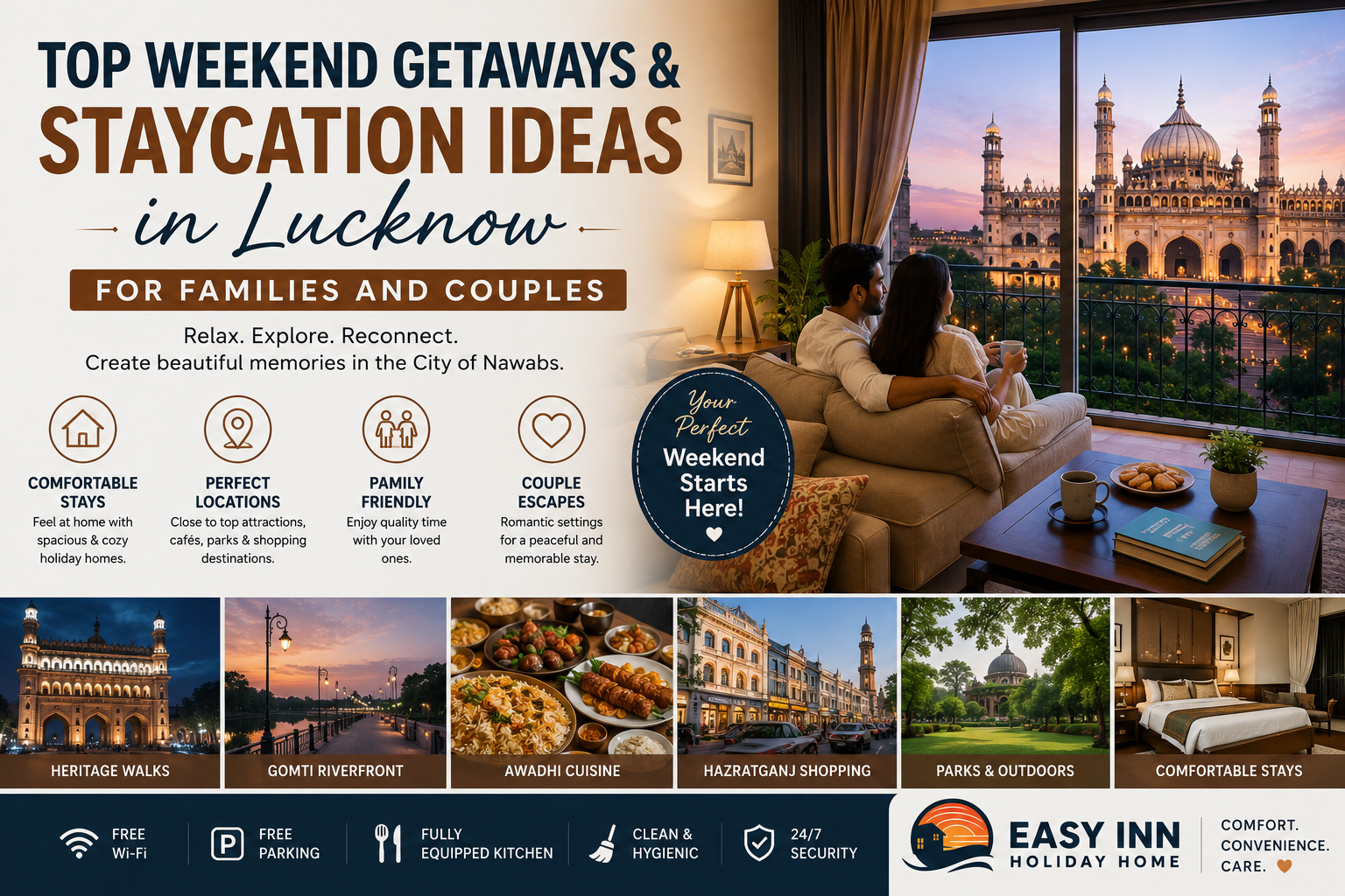 Top Weekend Getaways & Staycation Ideas in Lucknow for Families and Couples