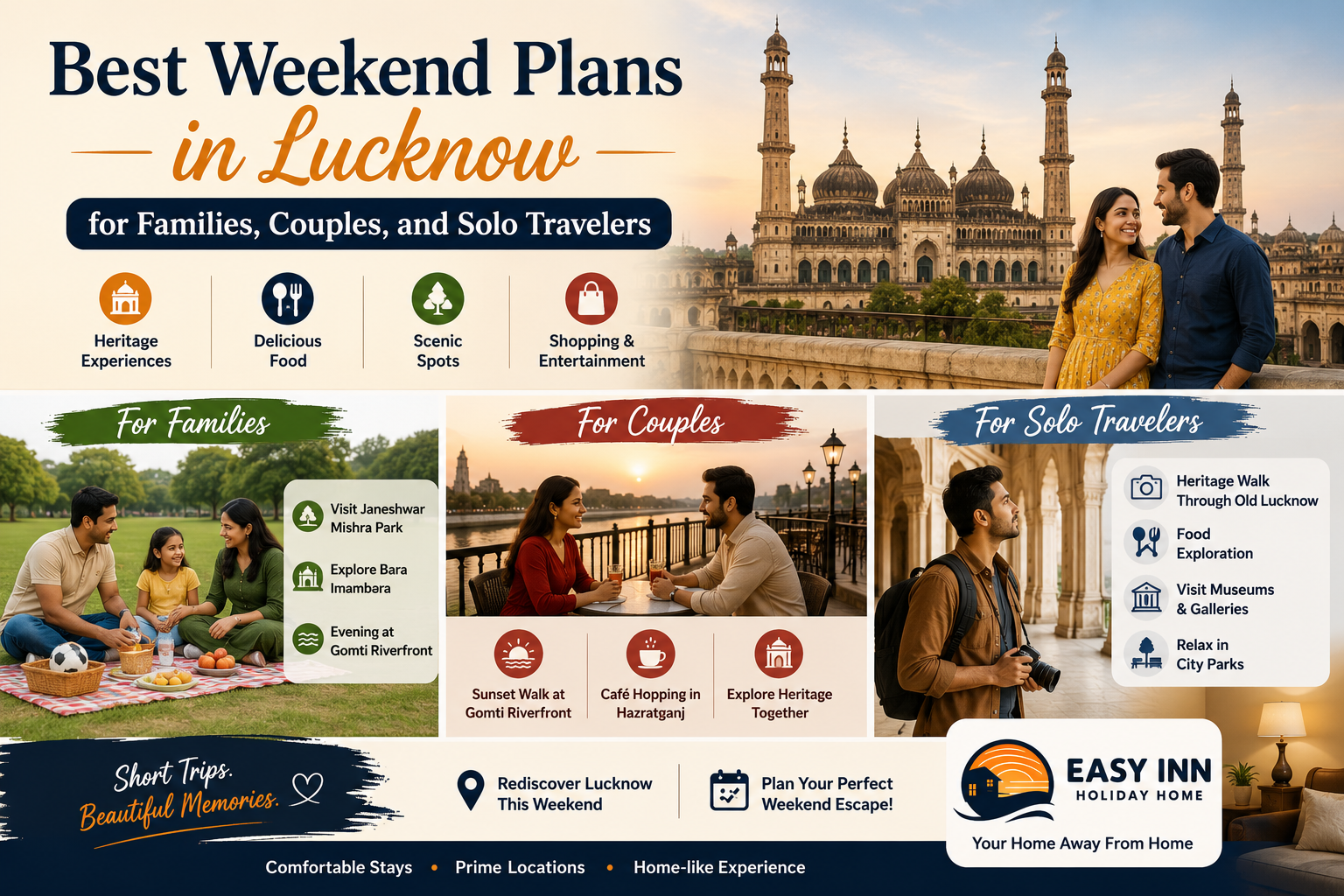 Best Weekend Plans in Lucknow for Families, Couples, and Solo Travelers