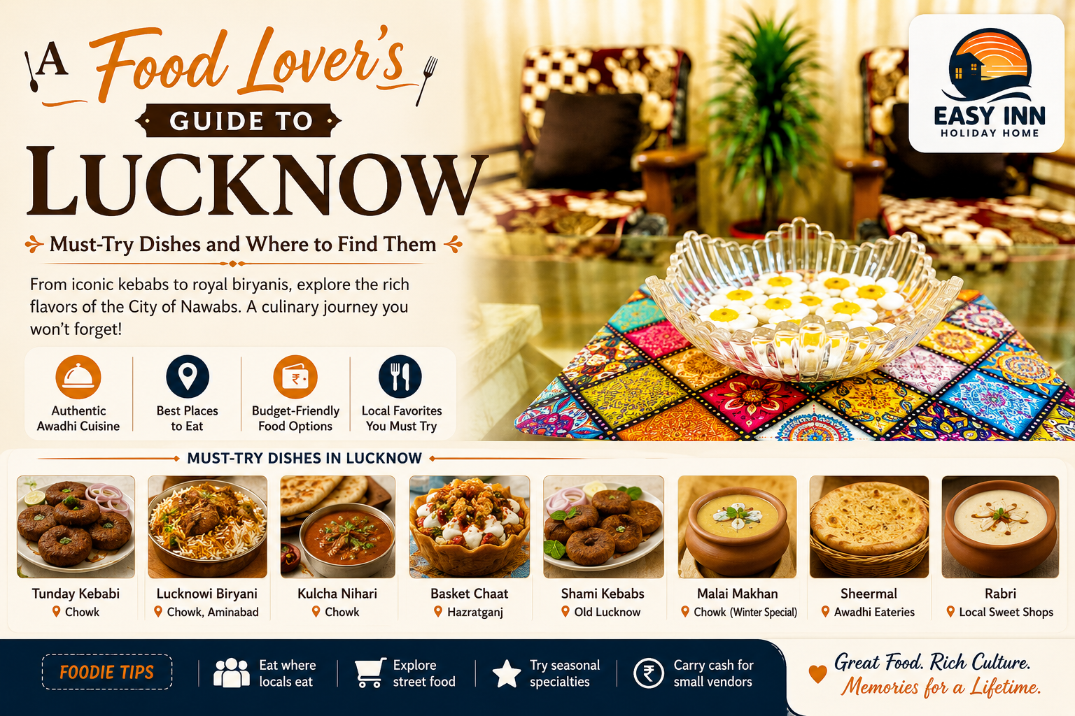 A Food Lover's Guide to Lucknow: Must-Try Dishes and Where to Find Them