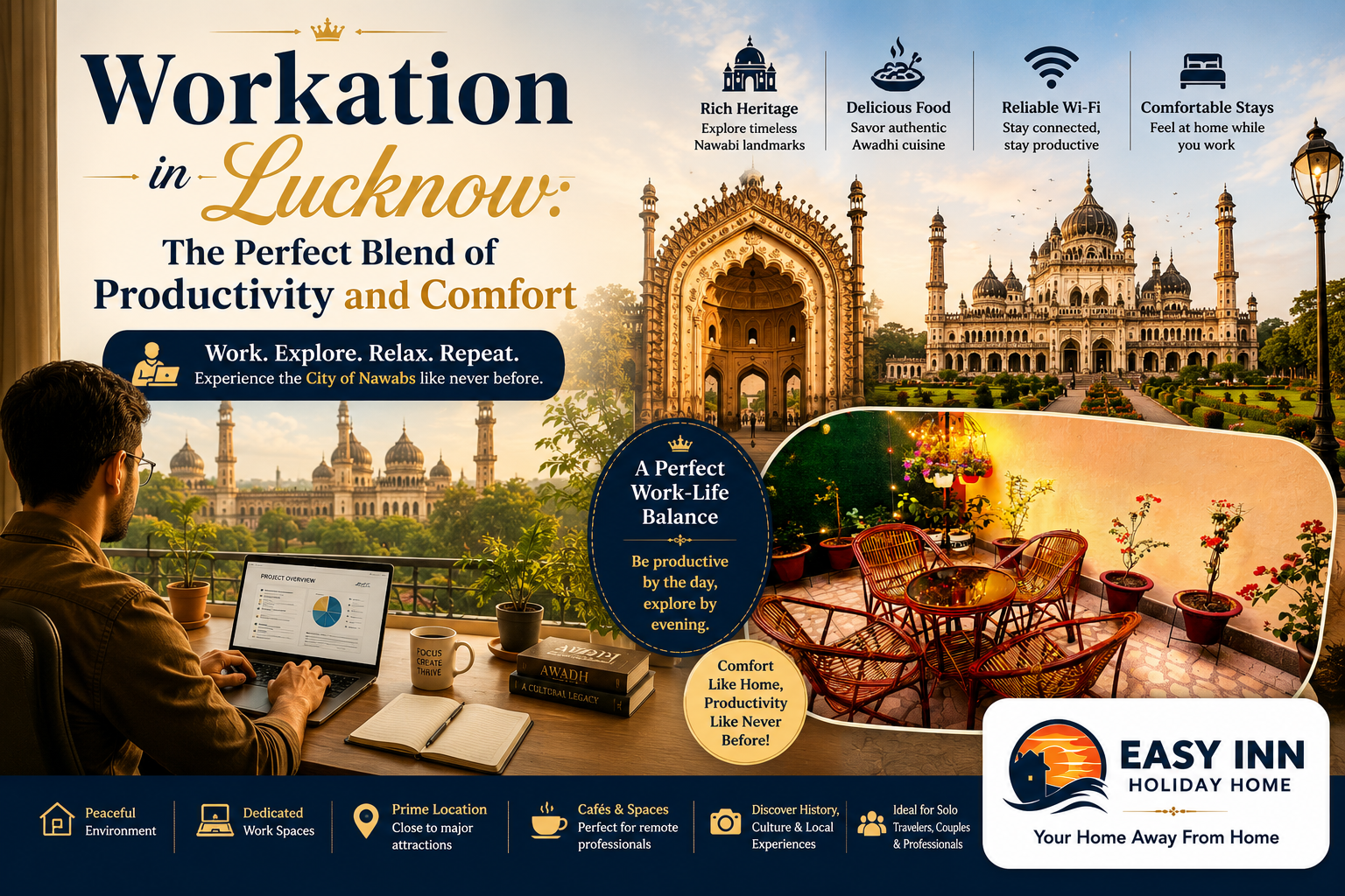 Workation in Lucknow: The Perfect Blend of Productivity and Comfort
