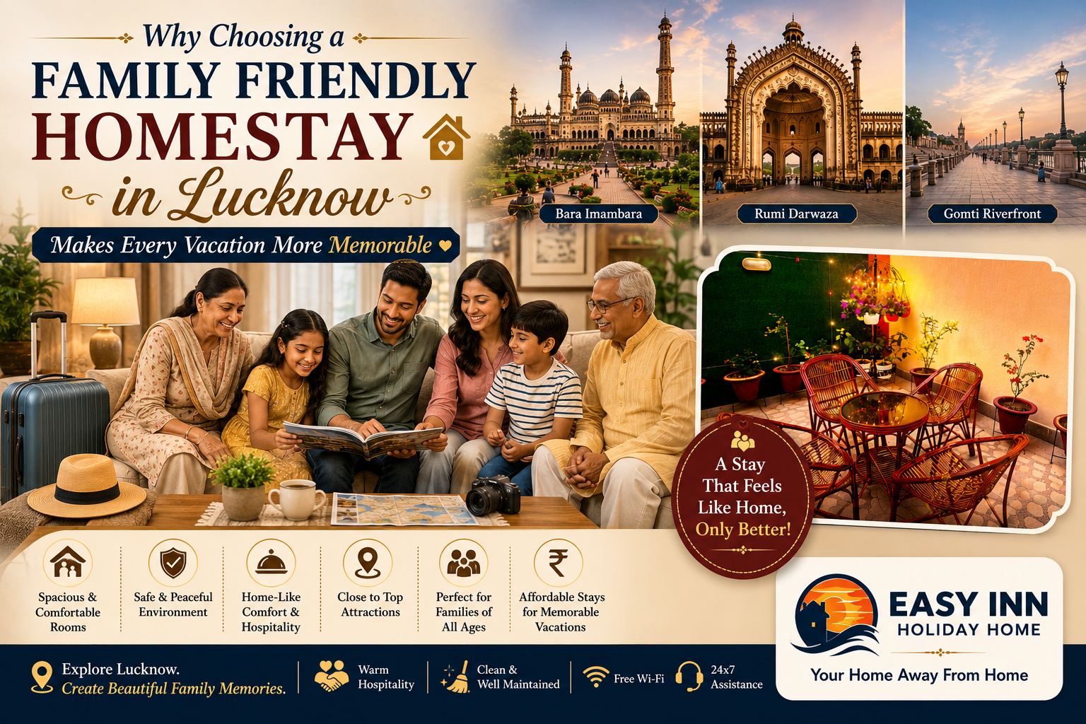 Why Choosing a Family Friendly Homestay in Lucknow Makes Every Vacation More Memorable