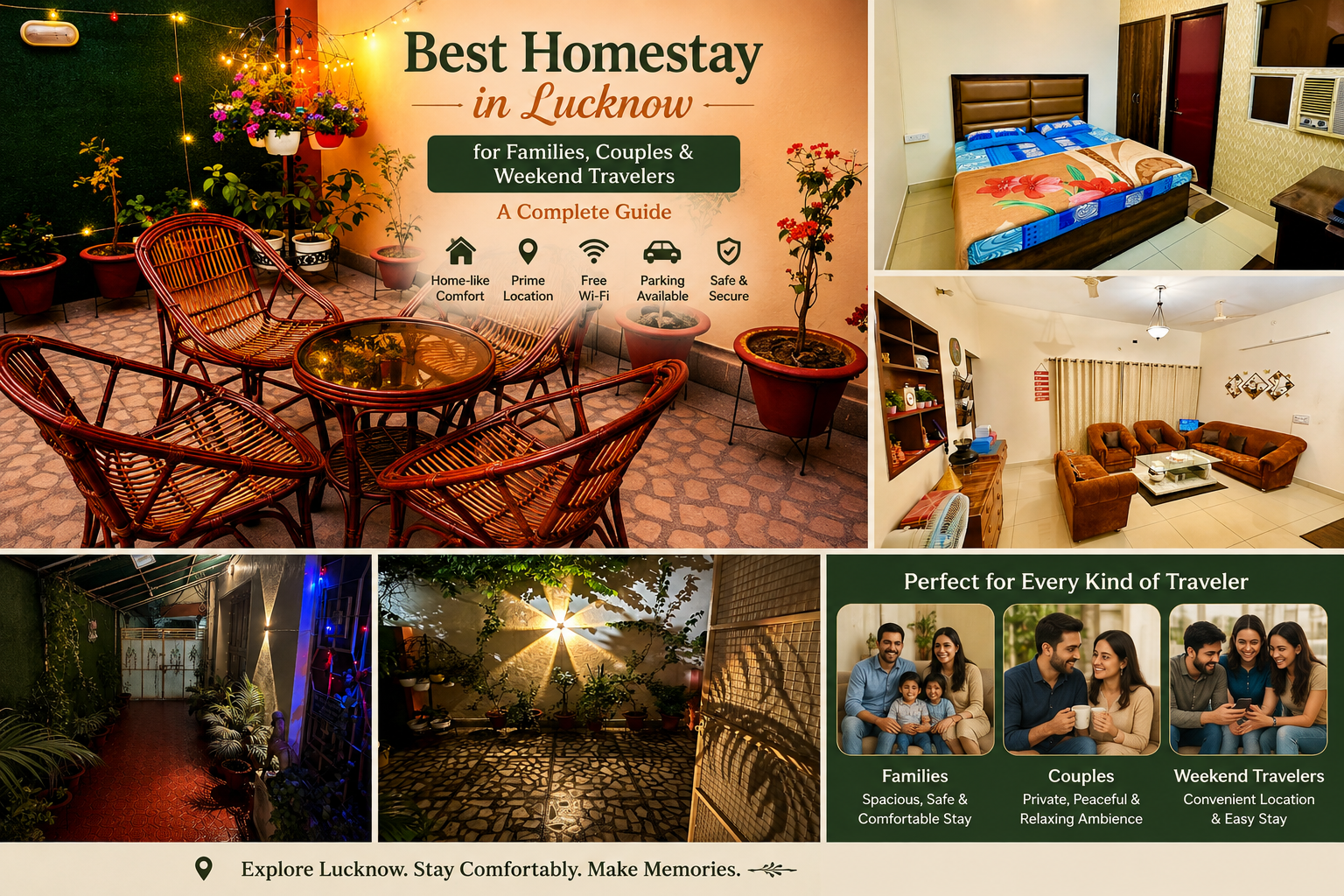 Best Homestay in Lucknow for Families, Couples, and Weekend Travelers: A Complete Guide