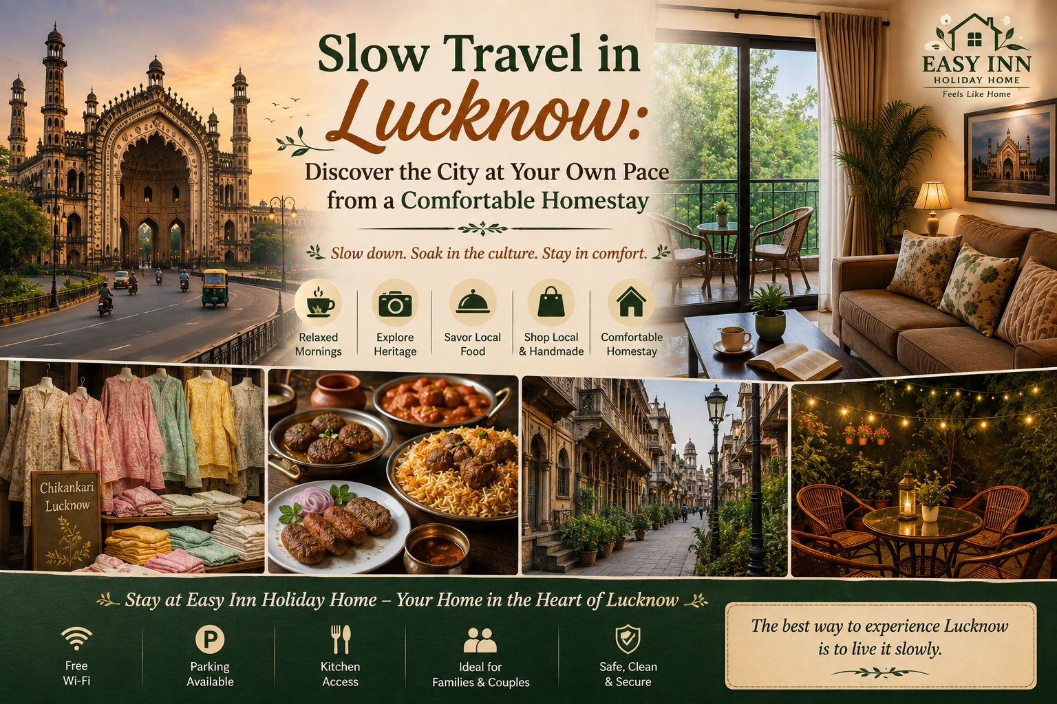 Slow Travel in Lucknow: Discover the City at Your Own Pace from a Comfortable Homestay